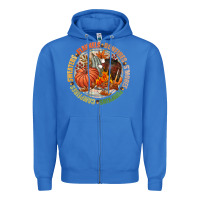 True Royal Bonfires flannels smores campfires pumpkin Zipper Hoodie - NancyCooperArtShop