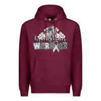 Burgundy brain cancer warrior Premium Hoodie - CowGirlArtShop