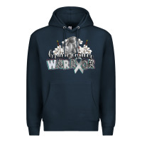 Navy brain cancer warrior Premium Hoodie - CowGirlArtShop