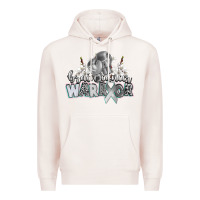 Pale Pink brain cancer warrior Premium Hoodie - CowGirlArtShop