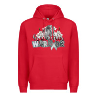 Red brain cancer warrior Premium Hoodie - CowGirlArtShop