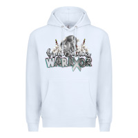 White brain cancer warrior Premium Hoodie - CowGirlArtShop