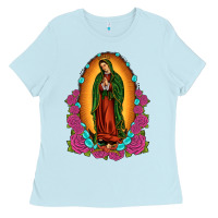 Baby Blue our lady of guadalupe Ladies Tee - JahusDesignShop