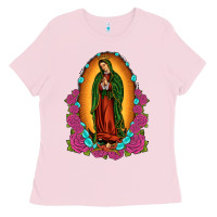 Bubblegum Pink our lady of guadalupe Ladies Tee - JahusDesignShop