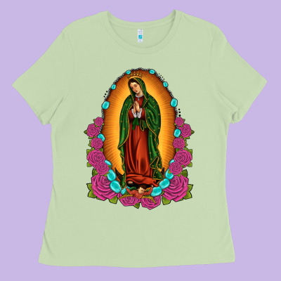 Our Lady Of Guadalupe Ladies Tee Designed By Jahusdesignshop