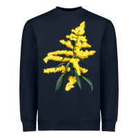 Navy Botanical Goldenrod Heavyweight Sweatshirt - LillyAllenDesigns