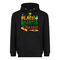 Black Black Nurse magic Heavyweight Hoodie - HowdyJamesFarm
