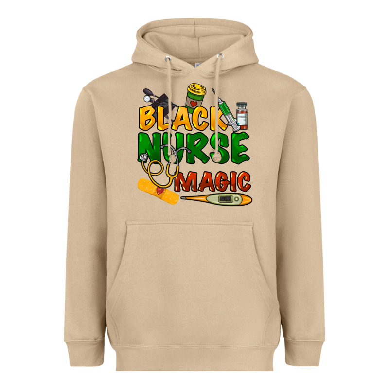 Black Nurse Magic Heavyweight Hoodie by HowdyJamesFarm | Teevron