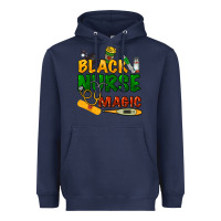Navy Black Nurse magic Heavyweight Hoodie - HowdyJamesFarm