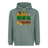 Sage Black Nurse magic Heavyweight Hoodie - HowdyJamesFarm