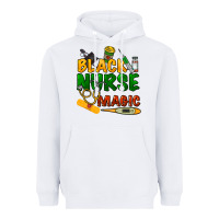 White Black Nurse magic Heavyweight Hoodie - HowdyJamesFarm