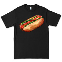 Black American hot dog Premium Tee - AdoDesignShop