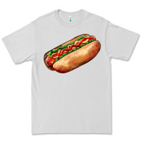 Dove Grey American hot dog Premium Tee - AdoDesignShop