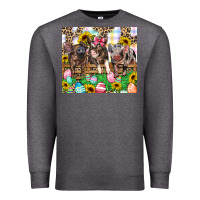 Charcoal Heather easter farm animals Happy Easter Day Premium Sweatshirt - CowGirlArtShop