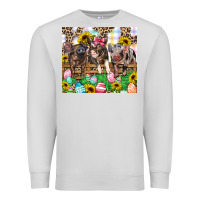 Dove Grey easter farm animals Happy Easter Day Premium Sweatshirt - CowGirlArtShop