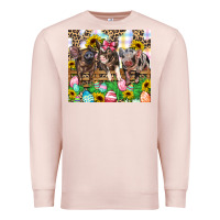 Pale Pink easter farm animals Happy Easter Day Premium Sweatshirt - CowGirlArtShop