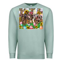 Seafoam easter farm animals Happy Easter Day Premium Sweatshirt - CowGirlArtShop