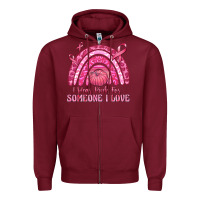 Burgundy i wear pink for someone i love Zipper Hoodie - texasbilliewilder