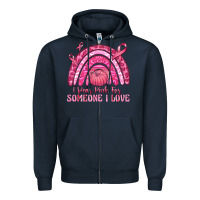 Navy i wear pink for someone i love Zipper Hoodie - texasbilliewilder