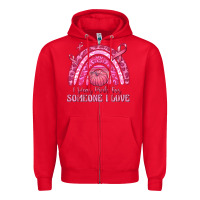 Red i wear pink for someone i love Zipper Hoodie - texasbilliewilder