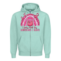 Seafoam i wear pink for someone i love Zipper Hoodie - texasbilliewilder