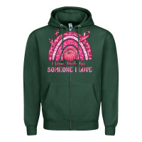 Sports Green i wear pink for someone i love Zipper Hoodie - texasbilliewilder