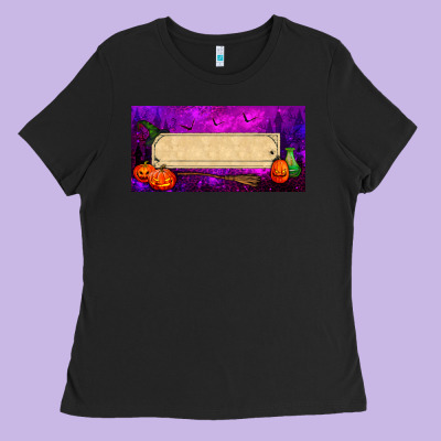 Halloween Witch Custom License Plate Ladies Tee Designed By Bundleandbundleshop