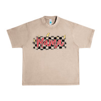 French Oak checkered mama Urban Heavy Tee - MaliasSmallBusiness
