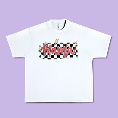 Checkered Mama Urban Heavy Tee Designed By Maliassmallbusiness
