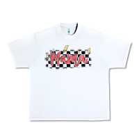 White checkered mama Urban Heavy Tee - MaliasSmallBusiness