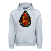 Heather Grey african masks teardrop  6 Urban Hoodie - BundleAndBundleShop