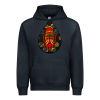 Navy african masks teardrop  6 Urban Hoodie - BundleAndBundleShop