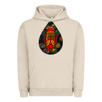 Pigment French Oak african masks teardrop  6 Urban Hoodie - BundleAndBundleShop