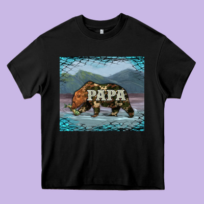 Papa Bear Tumbler Heavy Core Tee Designed By Artiststas
