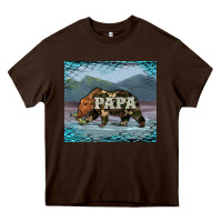 Chocolate Brown papa bear tumbler Heavy Core Tee - Artiststas