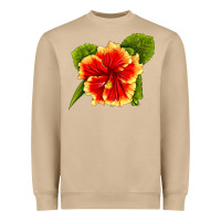 Mushroom Hawaiian Hibiscus Flower Heavyweight Sweatshirt - LillyAllenDesigns