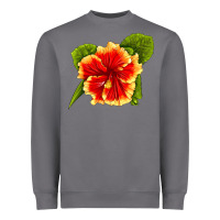Storm Hawaiian Hibiscus Flower Heavyweight Sweatshirt - LillyAllenDesigns