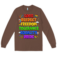 Chestnut love respect freedom tolerance equality pride Long Sleeve Tee - LillyAllenDesigns
