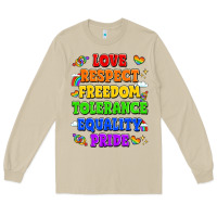 Mushroom love respect freedom tolerance equality pride Long Sleeve Tee - LillyAllenDesigns