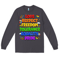 Smoke love respect freedom tolerance equality pride Long Sleeve Tee - LillyAllenDesigns