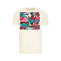 Vintage Arctic leopard cowhide pink turquoise glitter Vintage Tee - NancyCooperArtShop