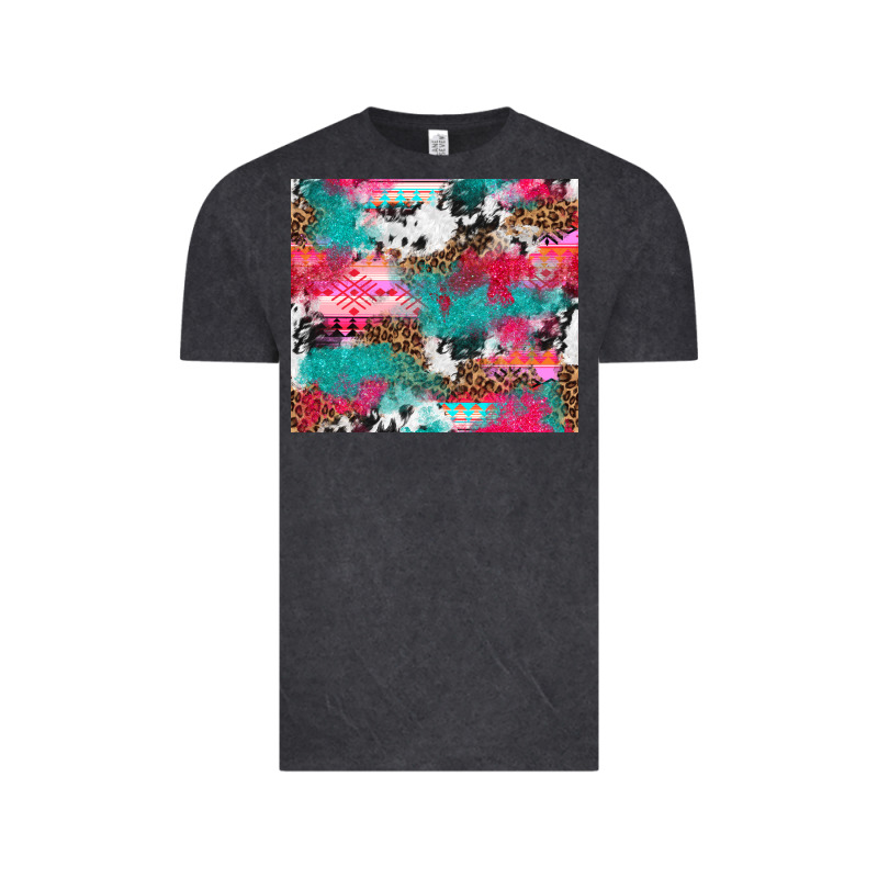 Leopard Cowhide Pink Turquoise Glitter Vintage Tee by NancyCooperArtShop | Teevron