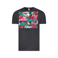 Vintage Black leopard cowhide pink turquoise glitter Vintage Tee - NancyCooperArtShop