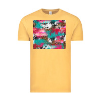Vintage Mustard leopard cowhide pink turquoise glitter Vintage Tee - NancyCooperArtShop