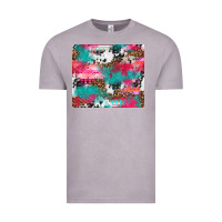 Vintage Zinc leopard cowhide pink turquoise glitter Vintage Tee - NancyCooperArtShop