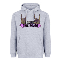 Heather Grey Rockin' the Mom Heavyweight Hoodie - CowGirlArtShop