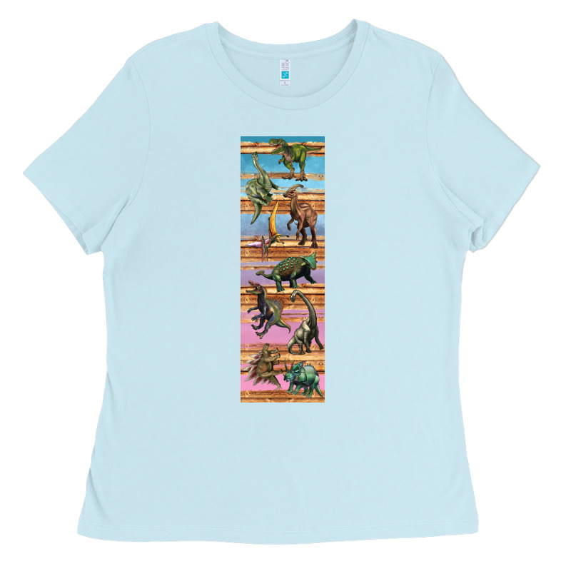 Dinosaurs Pen Wrap Ladies Tee by Artiststas | Teevron