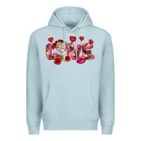 Blue Mist Love Valentine's Day Premium Hoodie - HowdyJamesFarm