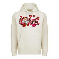Oatmeal Heather Love Valentine's Day Premium Hoodie - HowdyJamesFarm
