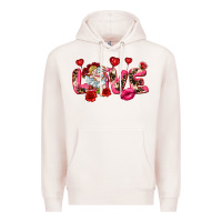 Pale Pink Love Valentine's Day Premium Hoodie - HowdyJamesFarm